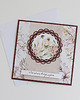 kartki scrapbooking Kwiatowa kartka ślubna