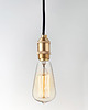 lampy wiszące Lampa Retro Loft Edison - Mosiądz Toczony - 2m