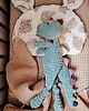 misie i maskotki Pluszowy Dinozaur tęczowy, na szydełku