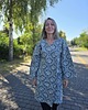 sukienki midi damskie Kimono z paskiem piękny  wzór 100% bawełna.