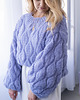 swetry damskie  Sweter Divine z liśćmi, z super kid moheru z jedwabiem, handmade