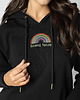 bluza z kapturem damska Bluza Rainbow - czarna