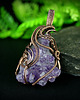 wisiory Wisiorek wire wrapping z ametystem