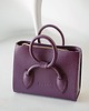 torebki do ręki BOW BAG - skórzana torebka - bakłażan