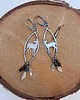 kolczyki wire wrapping Zakochani- srebrne kolczyki