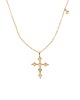 złote naszyjniki Naszyjnik z krzyżykiem cyrkonie srebro 925 pozłacane