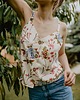 t-shirt damskie Jedwabna koszulka na ramiączkach, FLORAL 3