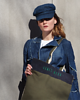 torby XXL Torba typu shopper z grubej tkaniny i skóry