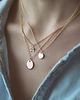 złote naszyjniki 16k Gold Plated Round Tag Necklace