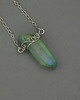 naszyjniki - inne Naszyjnik Talizman zielony kryształ górski wire wrapping