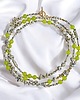 korale UNIKATOWY sznur kamieni 120cm : naszyjnik : jaspis i jadeit LIMONKA