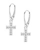 kolczyki srebrne Kolczyki srebrne z krzyżykami Swarovski