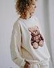 bluza z kapturem damska Bluza oversize Biscuit Teddy dla mamy i taty