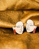 kolczyki - inne Sztyfty terracotta faces