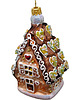 bombki Ręcznie Malowana Szklana Bombka Piernikowy Domek z Kolorową Posypką