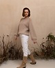 swetry Sweter Simple mohair reglan beżowy
