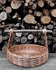 koszyki wielkanocne Wiklinowy kosz z drewnianą rączką