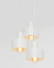 lampy wiszące Minimalistyczna nowoczesna lampa wisząca FAY 3 klosze biała
