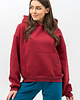 bluza z kapturem damska Bluza z kapturem ciepła ,,DUYGU" bordo