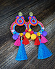 kolczyki soutache Pulo- duże i etniczne kolczyki  z pomponami
