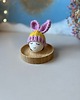 ozdoby wielkanocne Czapeczka z uszami zająca na jajka wielkanocne - 1 szt.