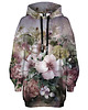 bluza z kapturem damska Bluza Oversize Tunika DR.CROW Flowers Watercolor