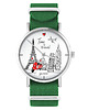 zegarki unisex Zegarek - Time to travel - zielony, nylonowy