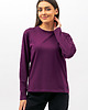bluzki z długim rękawem damskie Longsleeve ,, LILY"  bakłażan