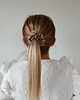 gumki do włosów Gumka jedwabna, scrunchie, frotka cappuccino MIDI
