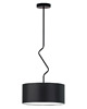 lampy wiszące Czarny żyrandol do salonu nad stół LOZANNA fi - 40 cm