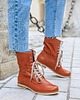 botki damskie RĘCZNIE ROBIONE BOTKI ZAPATO 424 BRĄZOWY