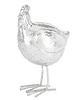 ozdoby wielkanocne Dekoracja - kura 16x11,5x8 cm  srebrna POLLAME