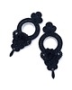 kolczyki soutache Carmen kolczyki sutasz czarne długie eleganckie z kwiatkiem