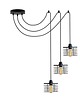 lampy wiszące 3-płomienna industrialna lampa wisząca pająk do salonu GALO LOFT L3