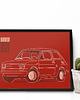 plakaty Plakat "Fiat 126p - czerwony"