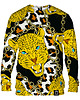 bluzy męskie Bluza Bez Kaptura Męska DR.CROW Leopard Spots