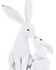 ozdoby wielkanocne Dekoracja - figurka 2 białe przytulone 27x18x11 cm ZAJĄCZKI-2