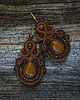kolczyki soutache Czekoladowe kolczyki soutache
