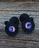 kolczyki soutache Oczka- czarne kolczyki sutasz