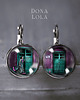 kolczyki szklane Dona Lola, dark silver