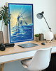 plakaty Paddle board SUP surfer - plakat 50x70 cm