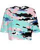 t-shirt damskie DR.CROW T-shirt Krótki CROP Camo Light