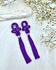 kolczyki soutache Kolczyki sutasz w kolorze fioletowym z chwostami