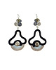 kolczyki soutache BLACK & WHITE Kolczyki HAU HELE z zawieszką LUPE