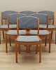 krzesła Komplet sześciu krzeseł, duński design, lata 60, Poul M. Volther, FDB M