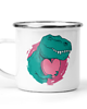 kubki Kubek metalowy dino heart