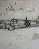 Ozdoby na ścianę Myśliwiec Spitfire metalowa ozdoba na ścianę 3D