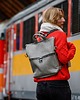 plecaki Plecak / torba 2 w 1 z szarej skóry ekologicznej