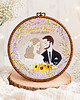 Ślub - inne Personalizowana pamiątka ślubna/rocznicowa, haft w oprawie vintage