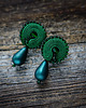 kolczyki soutache Zielone  kolczyki soutache